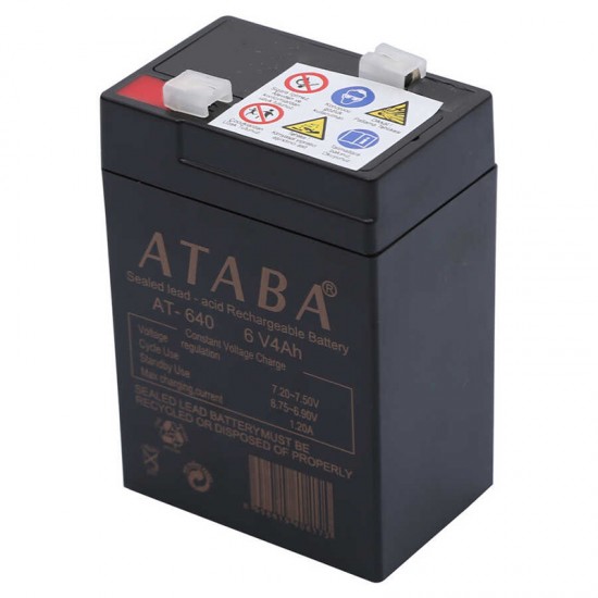 ATABA AT-640 6 VOLT - 4 AMPER IŞILDAK AKÜSÜ (70 X 47 X 101 MM) (81)