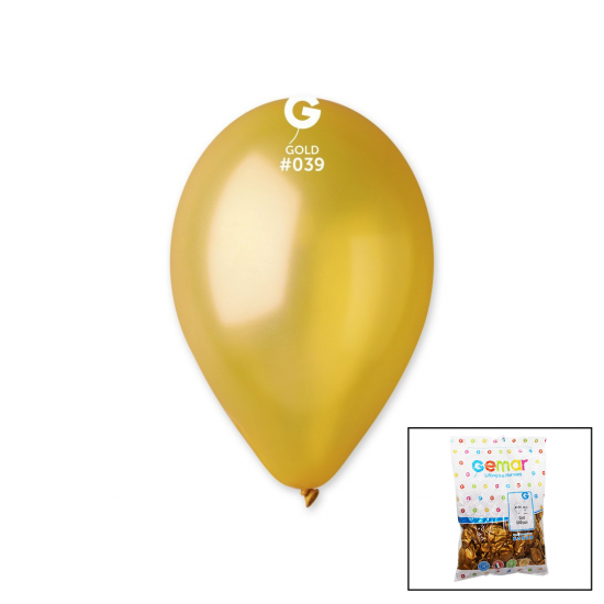 GM-110-39 METALİK - ALTIN BALON 11 apos; apos; - 28CM - 100 ADET (81)