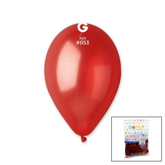 GM-110-53 METALİK - KIRMIZI BALON 11 apos; apos; - 28CM - 100 ADET (81)