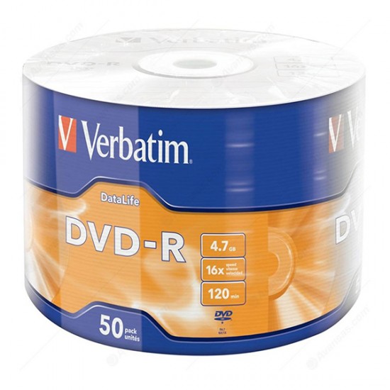 VERBATİM DVD-R 4.7GB 16X 120DK 50Lİ PAKET FİYAT (81)