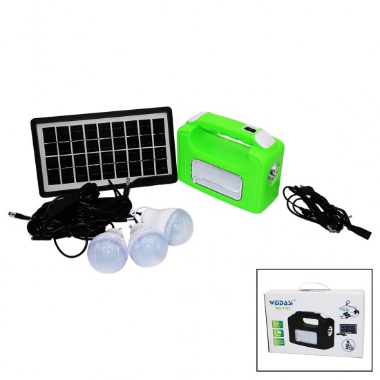 SOLAR SEYYAR PANELLİ - FİŞ ŞARJLI 2İN1 YATAY - OVAL MODEL EL FENERİ  - 3 ADET  AMPUL KABLOLU - POWERBANK (81)