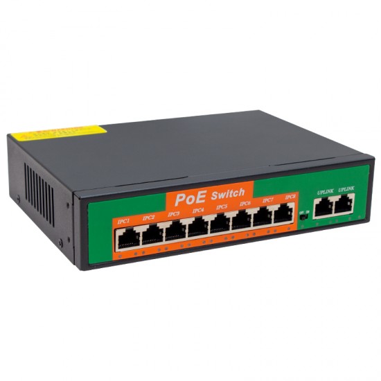 96W 10/100 MBPS 8+2 PORT POE ETHERNET SWITCH (81)