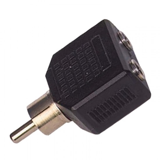 1 RCA ERKEK / 3.5 MM STEREO 2 DİŞİ ÇEVİRİCİ JACK (81)