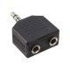 3.5 MM STEREO ERKEK / 3.5 MM 2 DİŞİ ÇEVİRİCİ JACK (ELEKTROMER) (81)