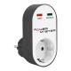 TEKLİ SİYAH OVAL KASA TERMAL AKIM KORUMALI PRİZ (10A-2500W) (81)