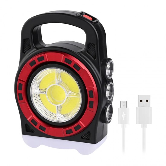 HB-6678C COB LEDLİ 20 WATT 3 KADEMELİ ŞARJ EDİLEBİLİR USB ÇIKIŞLI SOLAR LAMBA (81)