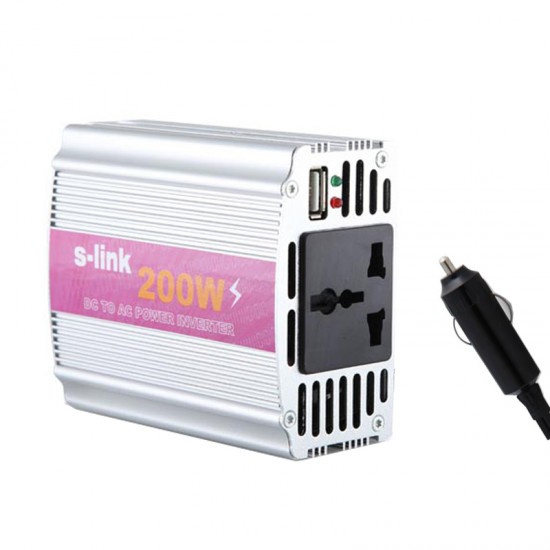 S-LINK SL-200W 200W DC12V-AC230V ÇAKMAKTAN POWER INVERTER (81)