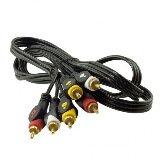 3 RCA + 3 RCA 1.5 METRE KABLO  POŞETLİ (81)