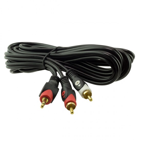 2 RCA ERKEK + 3.5 MM STEREO ERKEK 3 METRE 1.KALİTE KABLO (81)