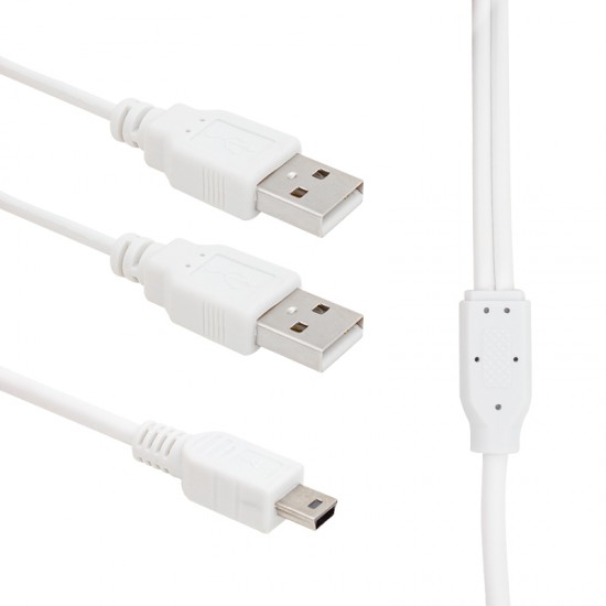 USB 2 X ERKEK - MİNİ USB 5 PİN (2.0V) 1.5 METRE KABLO (81)