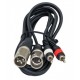 2 XLR DİŞİ 2 RCA ERKEK 3 METRE KABLO (81)