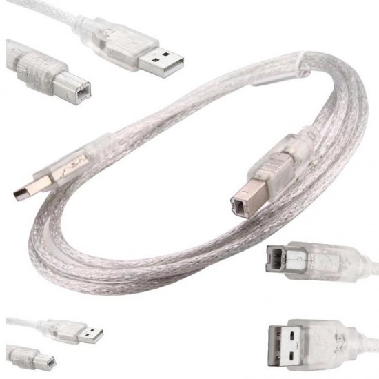 USB YAZICI KABLOSU 1.5 METRE 2.0V ŞEFFAF (81)