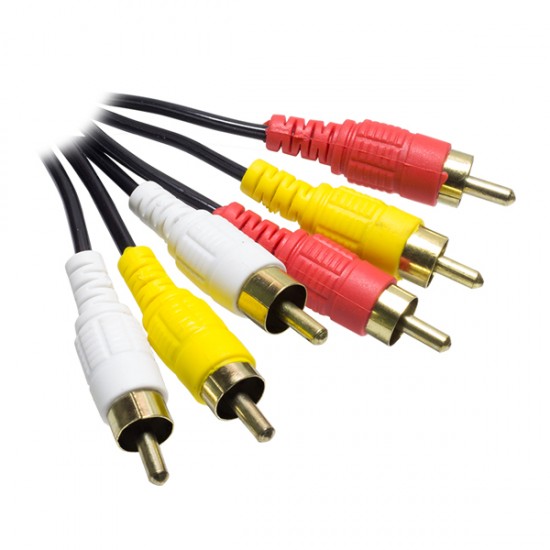 3 RCA + 3 RCA 1.5 METRE STANDART RCA KABLO POŞETLİ (81)