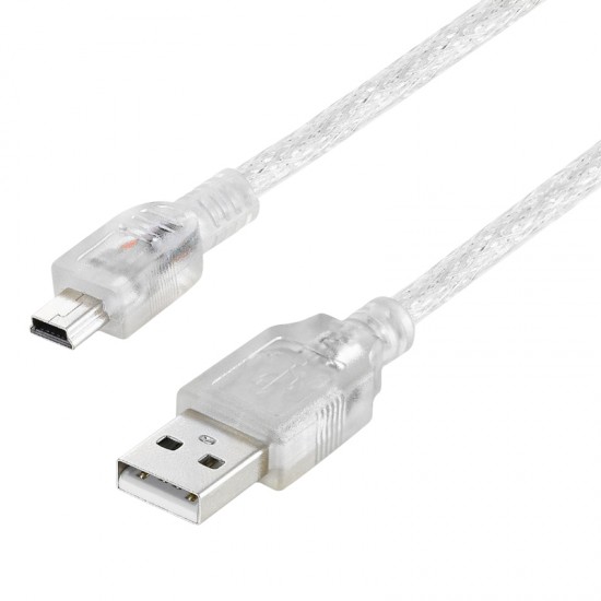 IPOD ŞARJ ALETİ KABLOSU USB 5 PİN GENİŞ 1.5 METRE ŞEFFAF  (SL-UK5) (81)