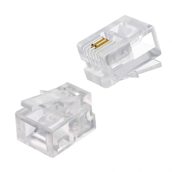 RJ 11 TELEFON SOKETİ 6P/2C (100LÜK PAKET) (81)