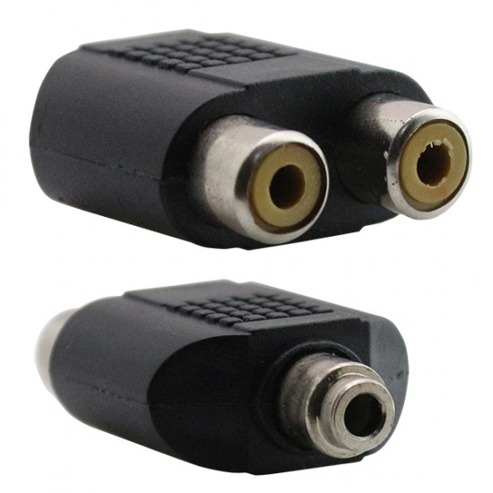 3.5 MM STEREO DİŞİ / 2 RCA DİŞİ ÇEVİRİCİ JACK (81)