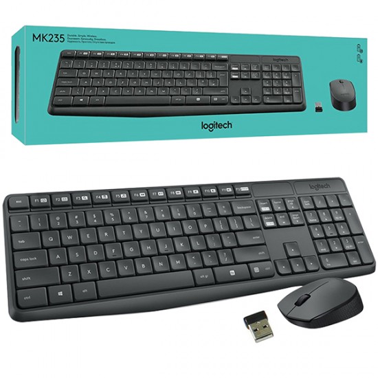 LOGITECH MK235 KABLOSUZ KLAVYE MOUSE SET (81)