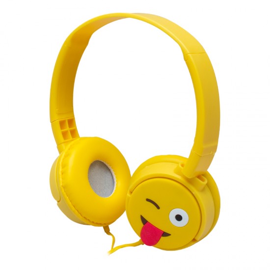 KT-3156 3.5MM JACKLI KULAKÜSTÜ KABLOLU EMOJİ KULAKLIK (81)