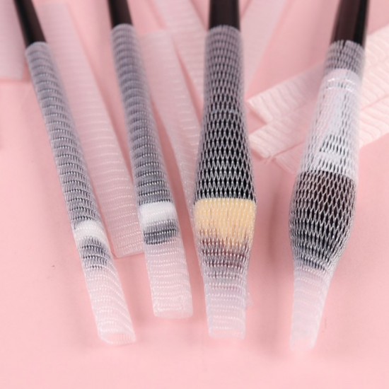 Makyaj Far Allık Kontür Eyeliner Fırça Malzemeleri Ürünleri Koruyucu File Kapak Örgü Kılıf Set 20li