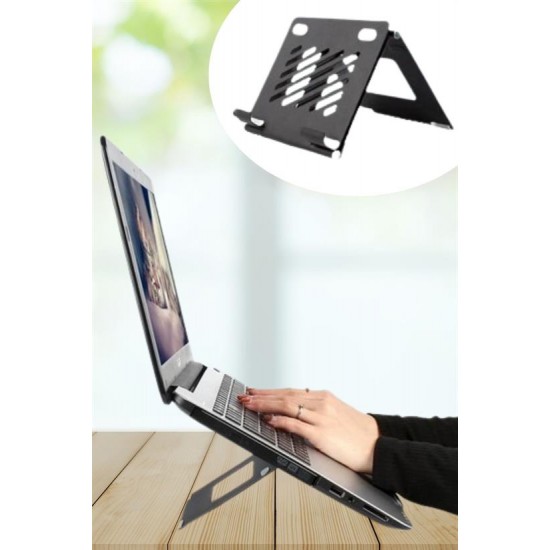 Ayarlanabilir Metal Dizüstü Destek Tabanı Katlanabilir Taşınabilir Laptop Sehpası Standı