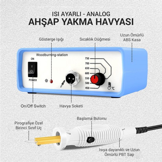 ISI AYARLI ANALOG AHŞAP YAKMA HAVYASI (81)