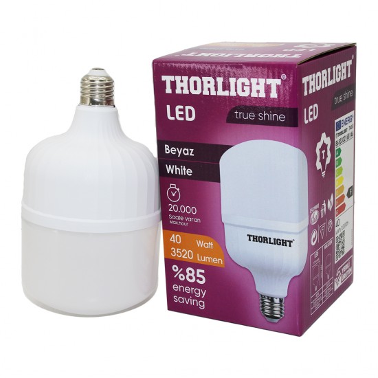 THORLIGHT 40W E27 TORCH T-SHAPE BEYAZ LED AMPUL T-40B (81)