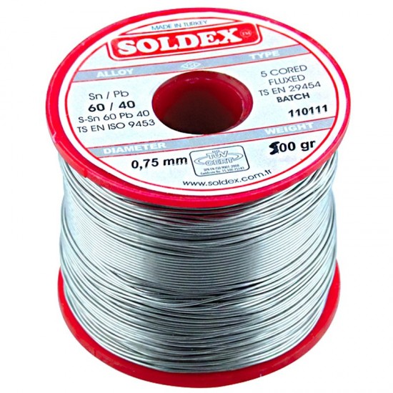 500 GR LEHİM 0,75 MM İNCE SOLDEX SN60 PB40 (81)