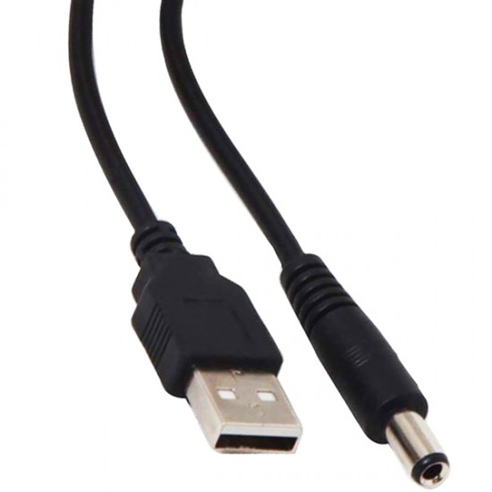 USB ERKEK 5.5*2.5 UÇ ADAPTÖR JACKLI 80 CM KABLO (81)