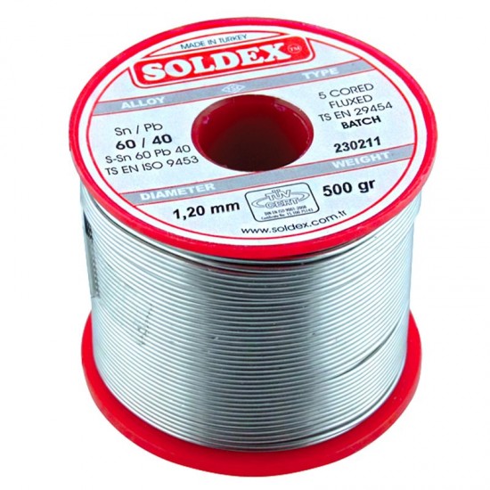 500 GR LEHİM 1.2 MM KALIN SOLDEX SN60 PB40 (81)