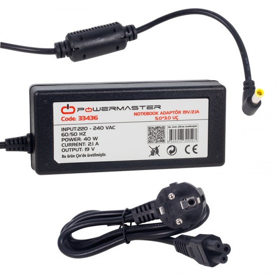 NOTEBOOK ADAPTÖR SAMSUNG 19V/2.1A 5.0*3.0 UÇ (81)