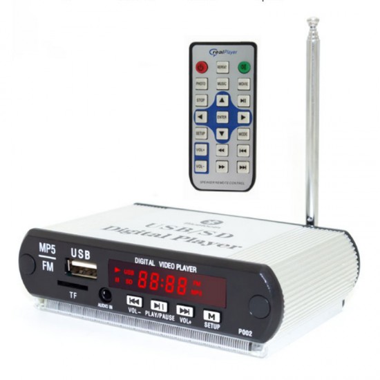 MAGICVOICE SS-105 MP5 USB/SD/MMC/BLUETOOTH KUMANDALI OTO TEYP ÇEVİRİCİ KASALI MODEL (5V/12V) (81)