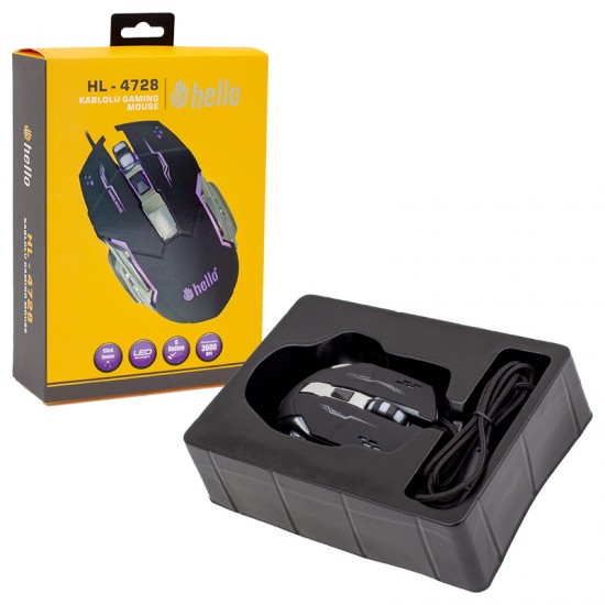 HELLO HL-4728 KABLOLU OYUNCU GAMING MOUSE (81)