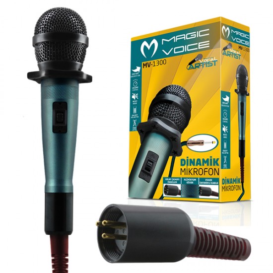 MAGICVOICE MV-1300 KABLOLU DİNAMİK EL MİKROFONU (81)