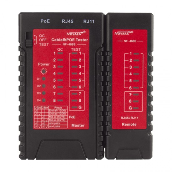 RJ45/RJ11/POE KABLO TEST CİHAZI NF-468S (81)