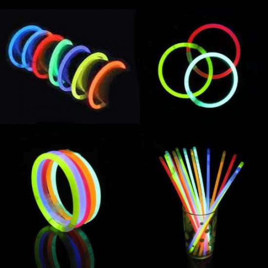 Glow Stick Fosforlu Neon Bileklik 50 Adet