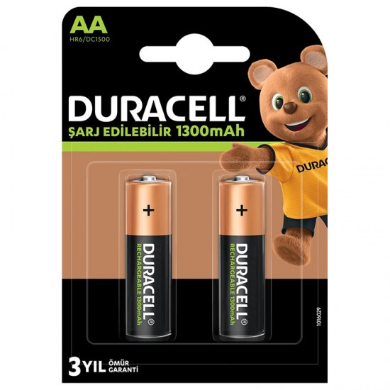 DURACELL ŞARJLI KALEM 1300 MA AA 2Lİ PAKET (81)