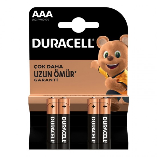 DURACELL LR03/MN2400 AAA İNCE PİL (4LÜ) PAKET FİYAT (81)