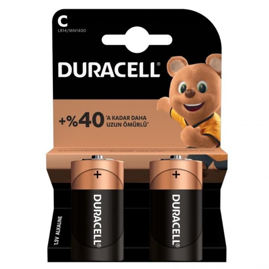 DURACELL LR14/MN1400 C ORTA BOY PİL 2Lİ PAKET (81)