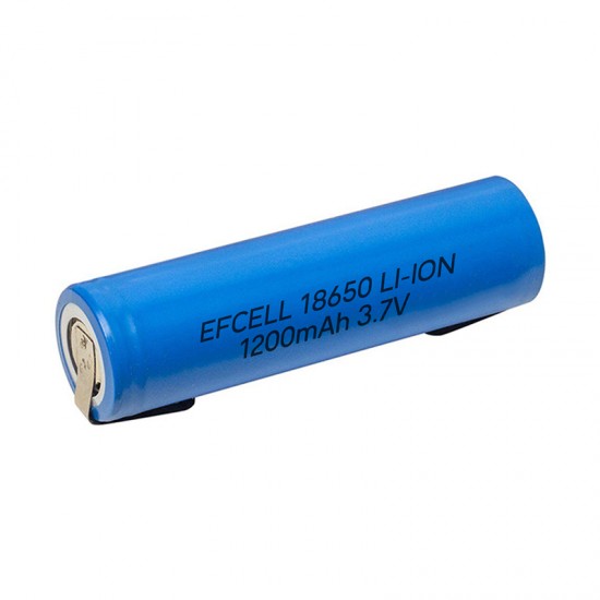 EFCELL 18650 3.7 VOLT 1200 MAH LİTHIUM LION PUNTALIPİL- (BAŞLIKSIZ PUNTALI) MAVİ (81)