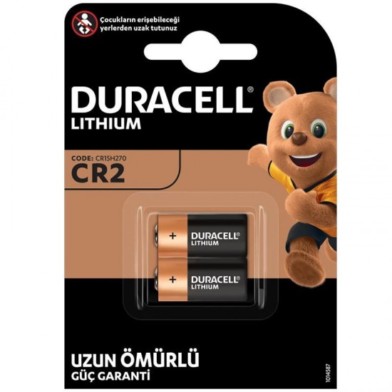 DURACELL CR2 3 VOLT LİTHİUM PİL 2Lİ PAKET (81)