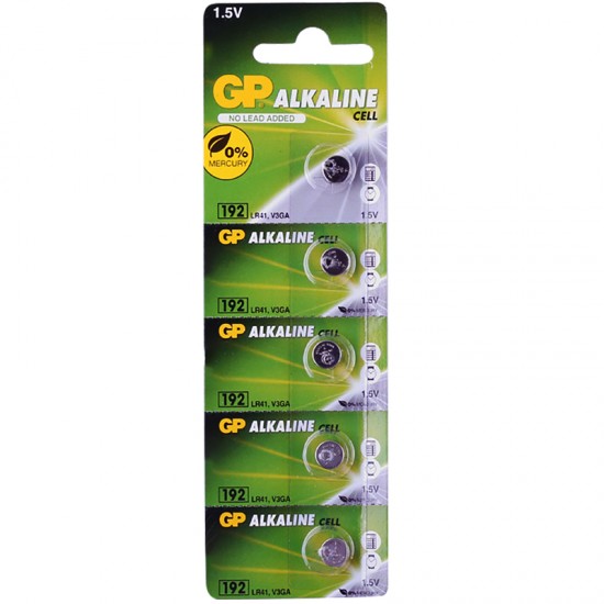 GP 192 1.5 VOLT LR 41 ALKALİN DÜĞME PİL 5Lİ PAKET FİYAT (81)