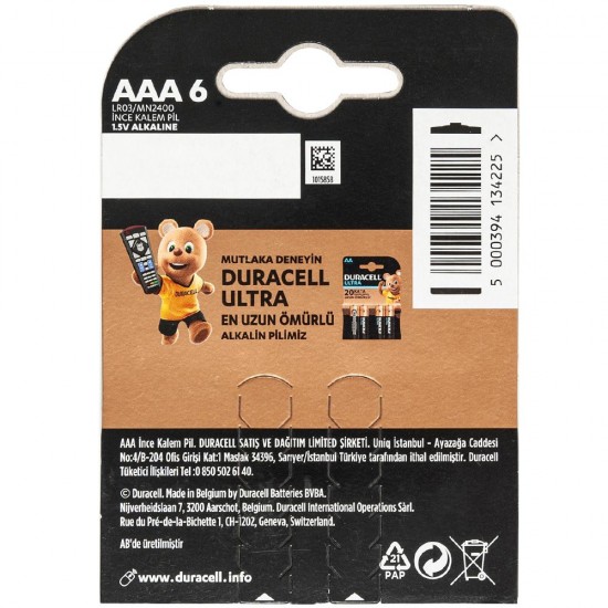 DURACELL AAA İNCE PİL (6LI) PAKET FİYAT (81)