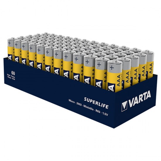 VARTA SUPERLIFE ÇİNKO AAA İNCE KALEM PİL 60LI PAKET FİYAT (81)