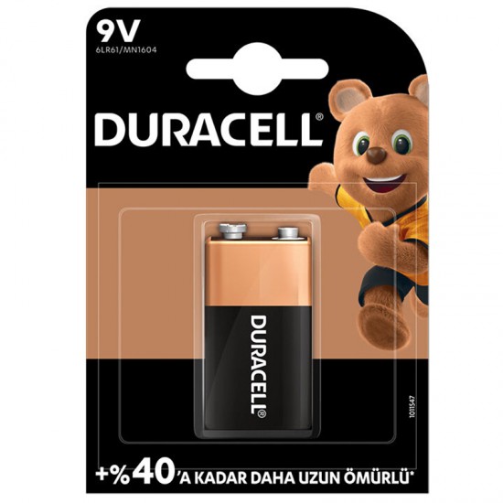 DURACELL 9 VOLT ALKALİN PİL TEKLİ (81)