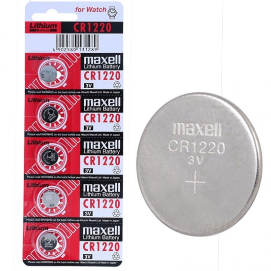 MAXELL CR1220 3V LİTYUM PARA PİL 5Lİ PAKET (81)