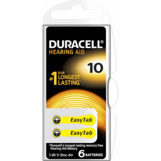 DURACELL 10 İŞİTME CİHAZI KULAK PİLİ 6 ADET  KUTU (K246)