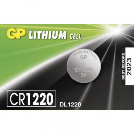 GP LITHIUM CELL CR-1220 DL-1220 PARA PİLİ 3V 5Lİ KART (K246)