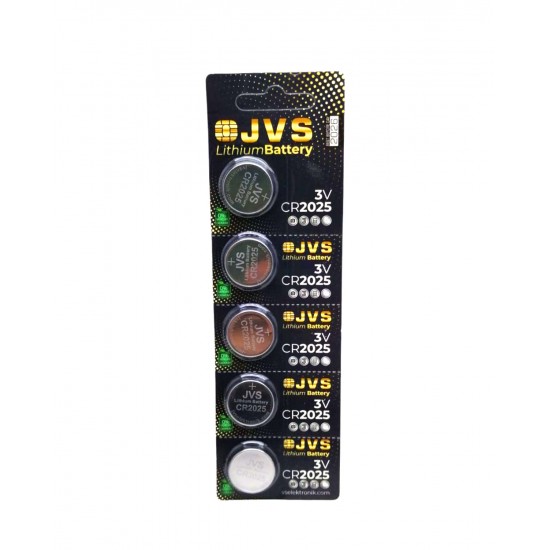 JVS CR2025 3V PARA PİLİ 5Lİ KART (K246)