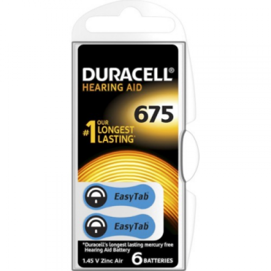 DURACELL 675 İŞİTME CİHAZ KULAK PİLİ 6 ADET  KUTU (K246)