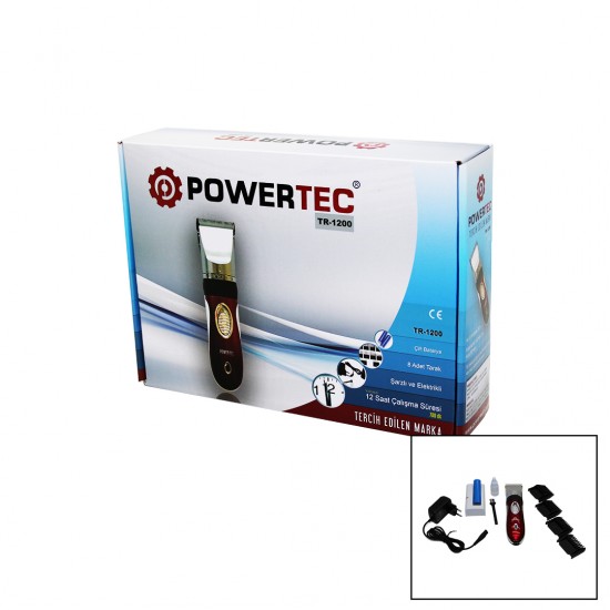 POWERTEC TR-1200 ŞARJLI TRAŞ MAKİNASI YEDEK BATARYALI (81)